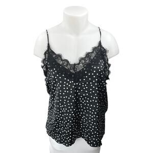 NEW The Drop Natalie Black White Polka Dot Sleeveless Cami Camisole Tank Top 3X